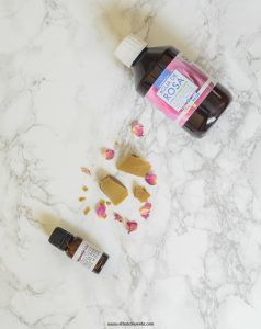Imagen de ingredientes para crema corporal de rosas